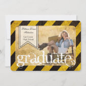 5x7 Bio Hazard Crime Scène Tap Senior Faire-part (Devant)