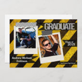 5x7 Bio Hazard Crime Scène Tap Senior Faire-part (Devant / Derrière)