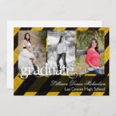 5x7 Bio Hazard Crime Scène Tap Senior Faire-part (Devant / Derrière)