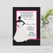 5x7 Black Bride Faire-part de mariage (Debout devant)