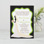 5x7 Black Bride Profil Faire-part de mariage (Debout devant)