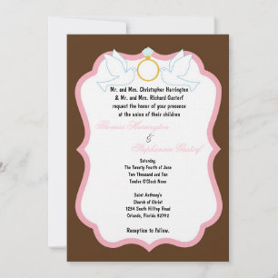 5x7 Black Dove Diamond Faire-part de mariage