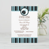 5x7 Black Lady Bug Invitation de fête d'anniversai (Debout devant)