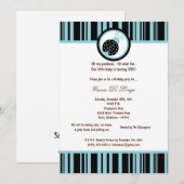 5x7 Black Lady Bug Invitation de fête d'anniversai (Devant / Derrière)