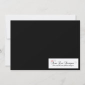 5x7 Black Masquerade Halloween Costume Invitation Kaart (Achterkant)