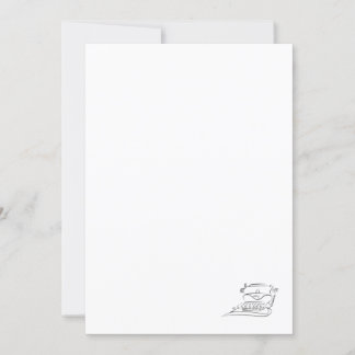 5x7 blanco blad met envelop, schrijfmachine