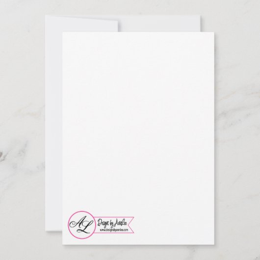 5x7 Blé de Faire-part principal sur le nombre de s (Dos)