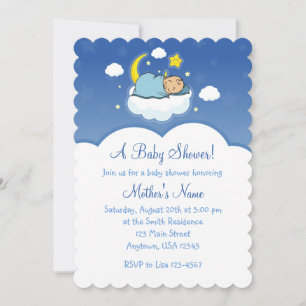 5x7 Blue Cloud Baby Baby Baby Shower-uitnodigingen Kaart
