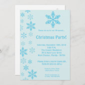 5x7 Blue Snowflakes Christmas Party Invitation (Devant / Derrière)