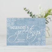 5x7 Blue Snowflics Carte de Noël (Debout devant)