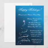 5x7 Blue XMAS Tree Christmas Party Invitation (Devant / Derrière)
