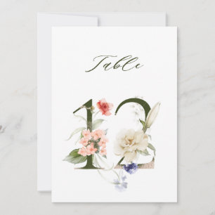 5x7 Botanisch Bloem Motief Nummer 12, Tafelkaart Kaart