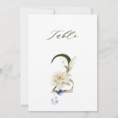 5x7 Botanisch Bloemmotief Nummer 2, Tafelnummer (Achterkant)