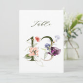 5x7 Botanisch Bloemmotief Tafelkaart Nummer 13 Kaart (Staand voorkant)