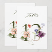 5x7 Botanisch Bloemmotief Tafelkaart Nummer 13 Kaart (Voorkant / Achterkant)