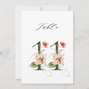 5x7 Botanische Bloem Nummer 11, Tafelnummer