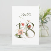 5x7 Botanische Bloem Nummer 18, Tafelnummer (Staand voorkant)