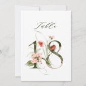 5x7 Botanische Bloem Nummer 18, Tafelnummer (Achterkant)