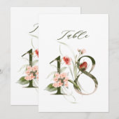 5x7 Botanische Bloem Nummer 18, Tafelnummer (Voorkant / Achterkant)