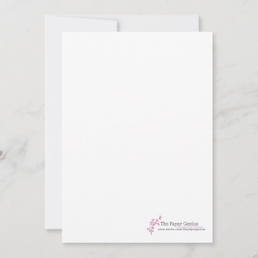 5x7 Boy Blue Polkadot Poke Invitation d'anniversai (Dos)