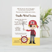 5x7 Boy Pirate Ship Anniversaire Fête Invitation (Debout devant)