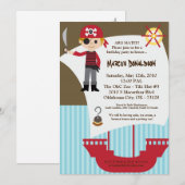 5x7 Boy Pirate Ship Birthday Party Invitation (Devant / Derrière)