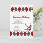 5x7 Boy Punk Rocker Guitare Baby shower Invitation (Debout devant)