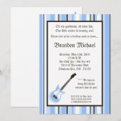 5x7 Boy Rocker Guitar Birthday Party Invitation Kaart (Voorkant / Achterkant)