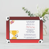 5x7 Boy Sports Soccer Baby shower Invitation (Debout devant)