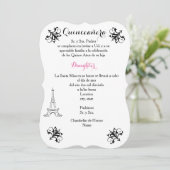 5x7 Bracket Invitation Quinceañera - Personnaliser (Debout devant)