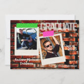 5x7 Brick Wall Grunge Building Senior Faire-part (Devant)