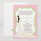 5x7 Bride rose pâle Faire-part de mariage (Devant / Derrière)