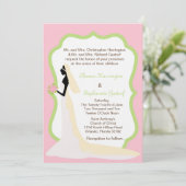 5x7 Bride rose pâle Faire-part de mariage (Debout devant)