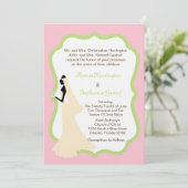 5x7 Bride rose pâle Faire-part de mariage (Debout devant)
