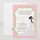 5x7 Bride rose pâle Faire-part de mariage (Devant / Derrière)