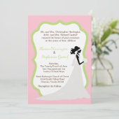 5x7 Bride rose pâle Faire-part de mariage (Debout devant)