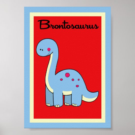 5X7 Brontosaurus Dinosaurus Wall Art Poster (Voorkant)