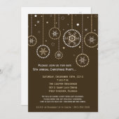 5x7 Brown Gold Snowflake Invitation de Noël (Devant / Derrière)