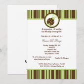 5x7 Brown Lady Bug Anniversaire Invitation de fête (Devant / Derrière)