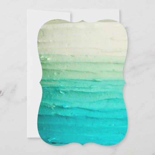 5x7 bruiloft uitnodiging Ombre blauw Frosting (Achterkant)