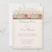 5x7 bruiloft uitnodiging oude stad kerst stad (Voorkant)