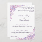 5x7 bruiloft uitnodiging Paarse Hydrangea Bloemen (Voorkant / Achterkant)