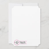 5x7 bruiloft uitnodiging wit rozen goud geometrisc (Achterkant)