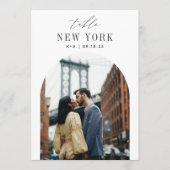 5x7 Bruiloftsreis Bestemming Foto Tafelnummer (Voorkant)