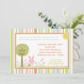 5x7 Bunny Rabbit Egg Hunt Easter Lunch Invitation Kaart (Staand voorkant)
