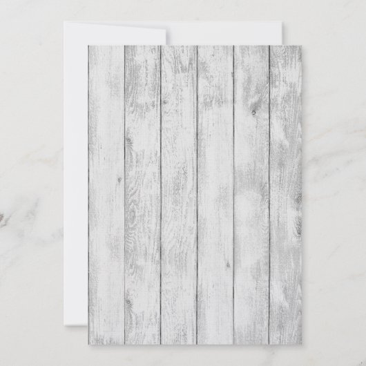 5x7 Burlap M. et Mme Banner Faire-part de mariage (Dos)