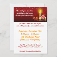 5x7 Candle Night Kerstfeest uitnodiging