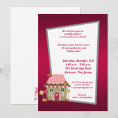 5x7 Candy Land House Invitation (Devant / Derrière)