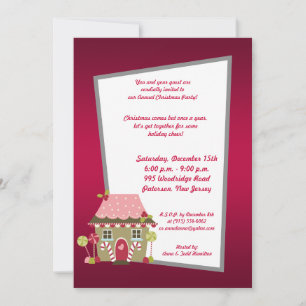 5x7 Candy Land House Invitation