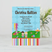 5x7 Candy Land Ice Cream Invitation Baby shower (Debout devant)
